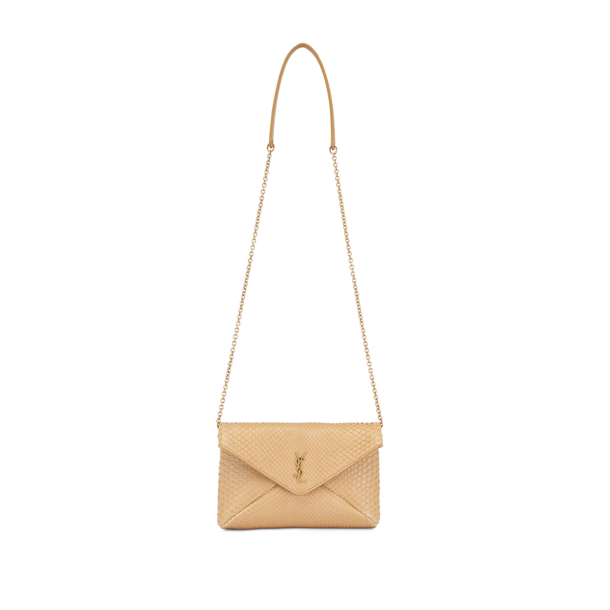 YSL CASSANDRE TEXTURED LEATHER CHAIN POUCH 819271 (19*12*3cm)